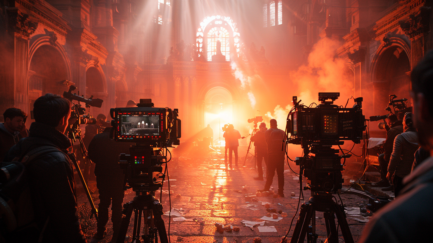 Film production environment with music and picture in the creative process